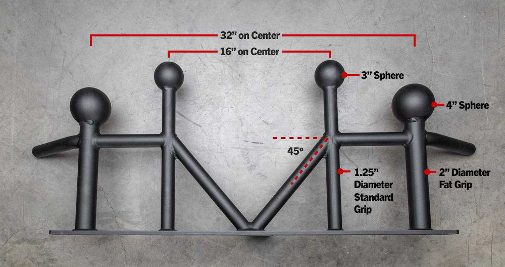 Pull up sales bar sizes